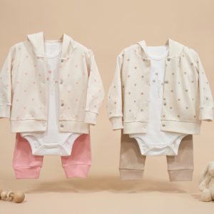Baby Heart 3-Piece Cotton Set
