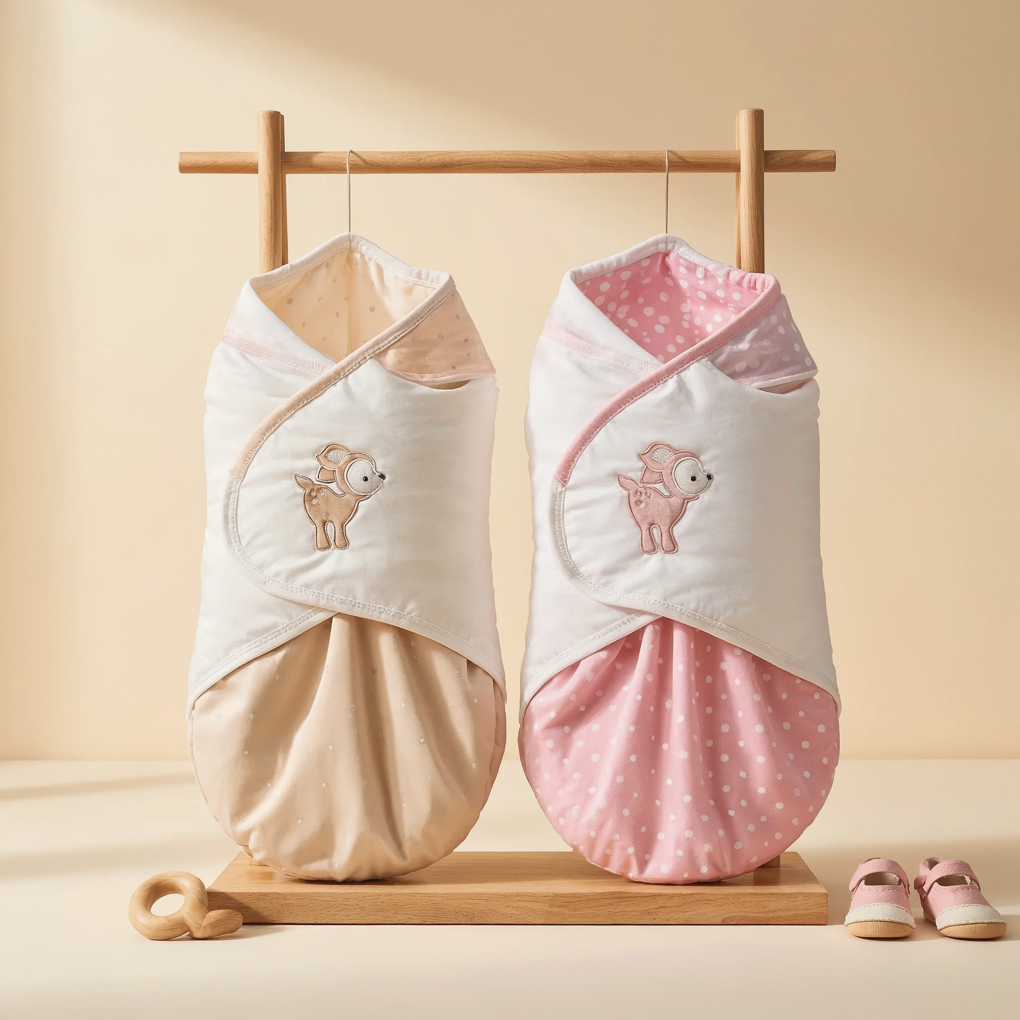 Deer swaddle blanket