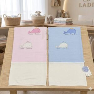 Whale cotton blanket